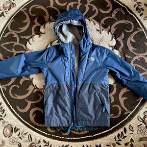 Boys North Face Lined Jacket sz 7-8, Warm Storm Rain